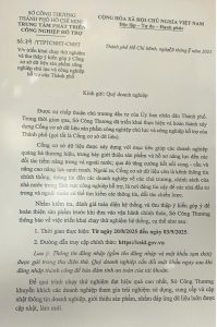 Công văn ngày 20.8.25 của Trung Tâm phát triển công nghiệp hỗ trợ ( Sở Công Thương TPHCM)
