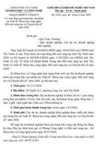 MỜI THAM GIA TRƯNG BÀY SẢN PHẨM MIỄN PHÍ TẠI “TUẦN LỄ KHOA HỌC CÔNG NGHỆ , ĐỔI MỚI SÁNG TẠO & CHUYỂN ĐỔI SỐ TỈNH TÂY NINH “